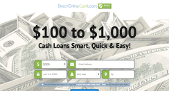 Desktop Screenshot of directonlinecashloans.com